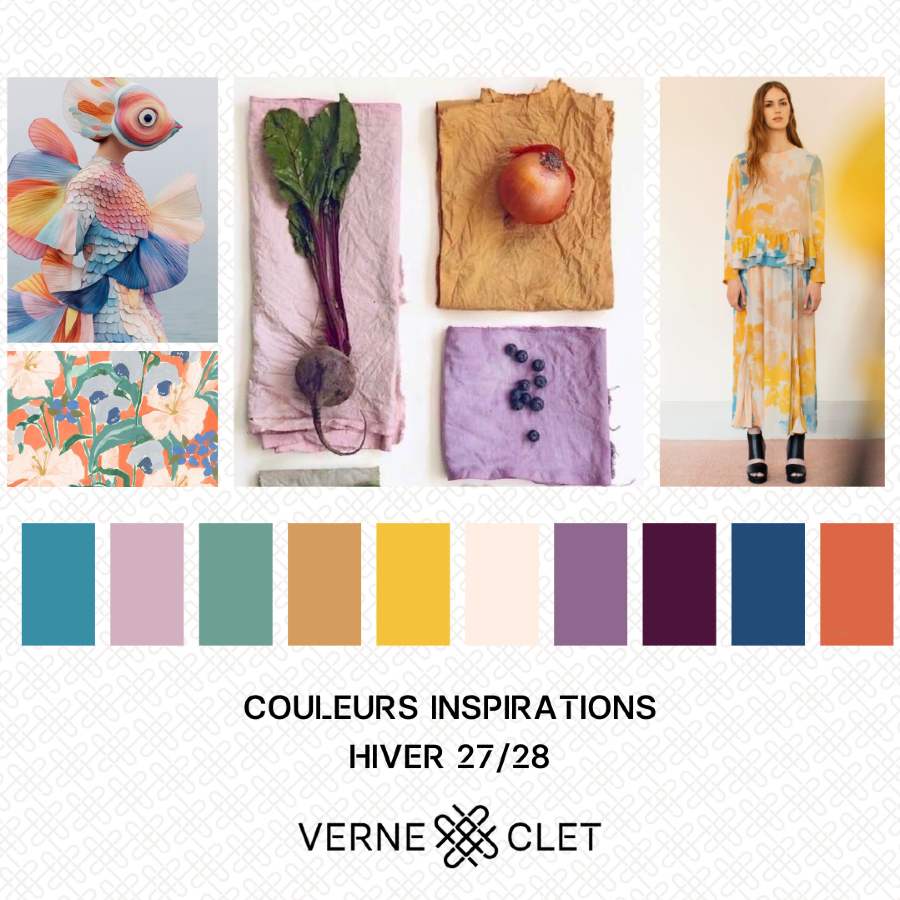 Tendances couleurs textile automne hiver 2027 - 2028